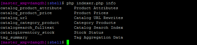 Indexer Info Screenshot