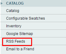 Catalog -> RSS Feeds